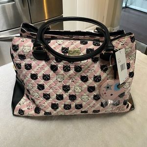 NWT Betsey Johnson Cat Themed Travel or Diaper Bag